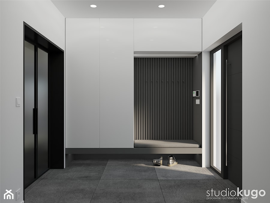 Dom w Siewierzu - Hol / przedpokój, styl minimalistyczny - zdjęcie od STUDIO KUGO