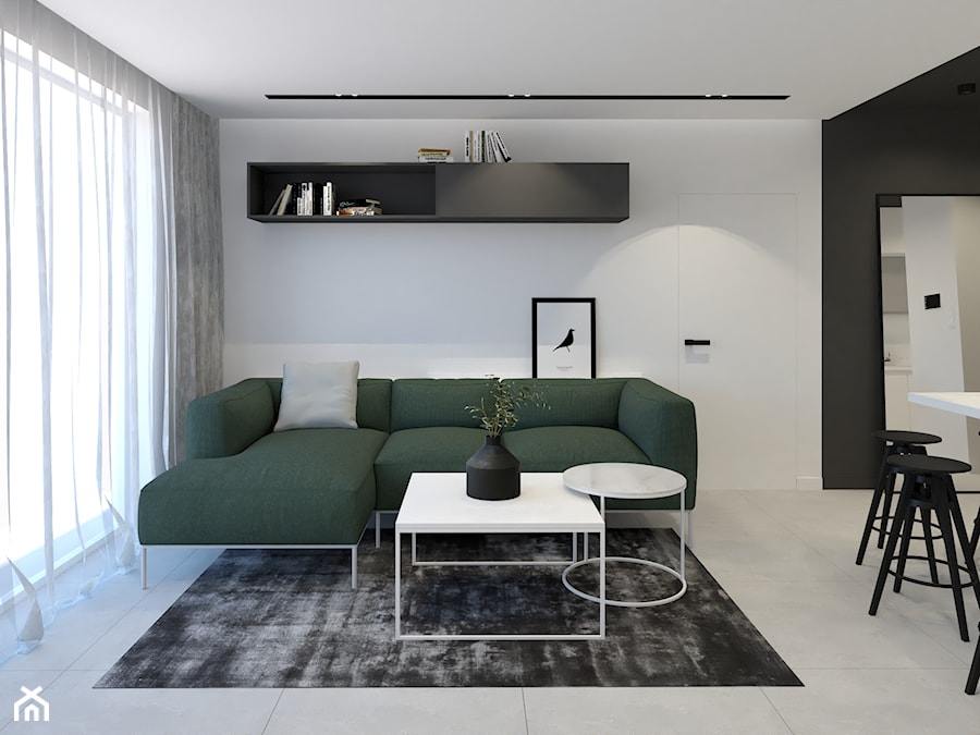 Mieszkanie w Katowicach | III | Bytkowska Park - Salon, styl minimalistyczny - zdjęcie od STUDIO KUGO