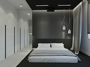Mieszkanie w Katowicach | I | Bytkowska Park - Średnia szara sypialnia, styl minimalistyczny - zdjęcie od STUDIO KUGO