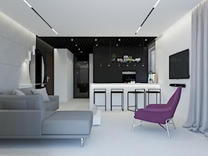 Mieszkanie w Katowicach | I | Bytkowska Park - Salon, styl minimalistyczny - zdjęcie od STUDIO KUGO