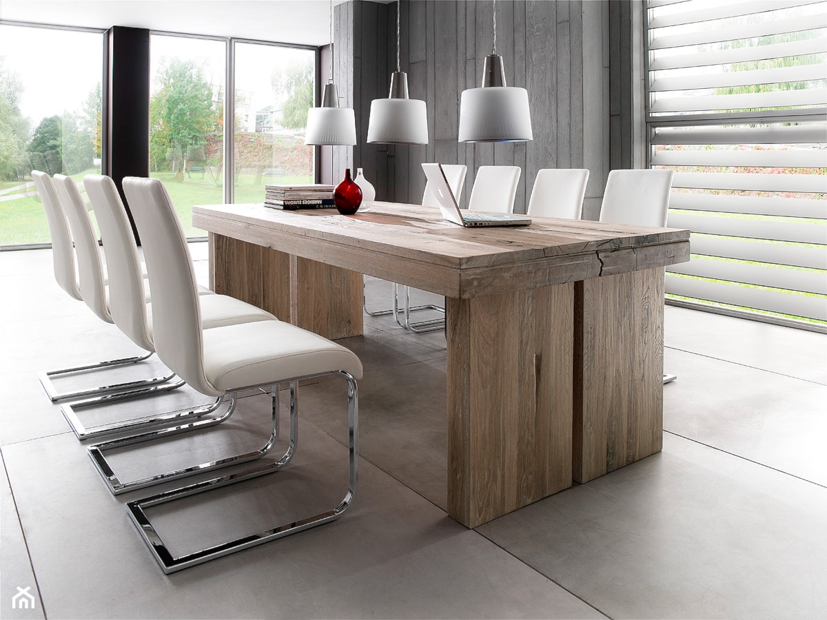 drewniany stół DALTON i nowoczesne krzesła - zdjęcie od MEBEL4U.PL - Homebook