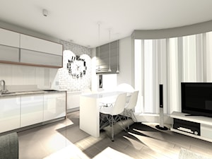 Nadmorski Apartamentu 2 - Jadalnia, styl nowoczesny - zdjęcie od D-SIGN