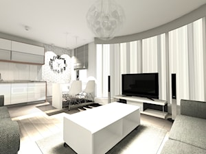 Nadmorski Apartamentu 2 - Salon, styl nowoczesny - zdjęcie od D-SIGN