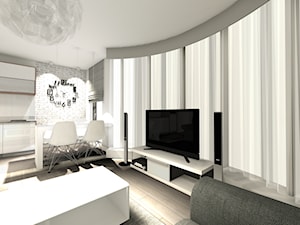 Nadmorski Apartamentu 2 - Salon, styl nowoczesny - zdjęcie od D-SIGN