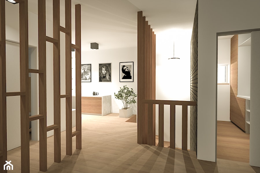 Dom na Gumieńcach - Średni biały hol / przedpokój, styl skandynawski - zdjęcie od Herman Studio Projektowe