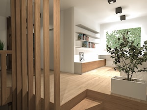 Dom na Gumieńcach - Średni beżowy biały hol / przedpokój, styl skandynawski - zdjęcie od Herman Studio Projektowe