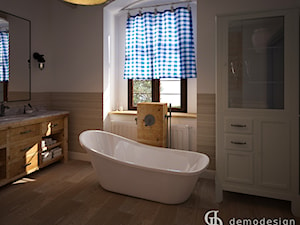 Stylowe salony kąpielowe - Duża łazienka z oknem, styl glamour - zdjęcie od DemoDesign Jacek Staniszewski Studio projektowania wnętrz