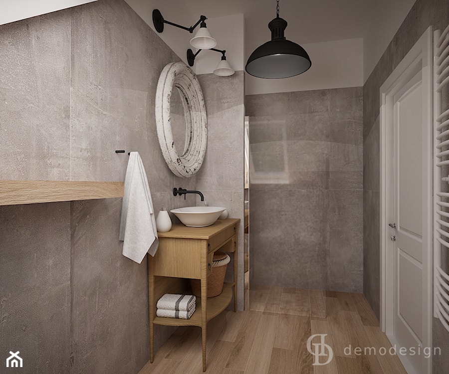 Stylowe salony kąpielowe - Średnia łazienka z oknem, styl vintage - zdjęcie od DemoDesign Jacek Staniszewski Studio projektowania wnętrz