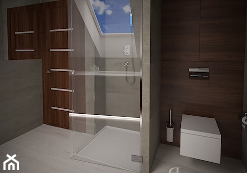 Stylowe salony kąpielowe - Mała na poddaszu łazienka z oknem, styl tradycyjny - zdjęcie od DemoDesign Jacek Staniszewski Studio projektowania wnętrz