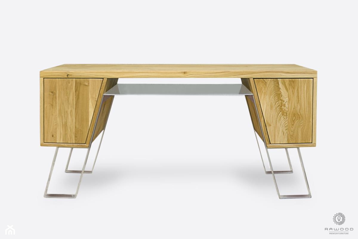 Nowoczesne biurko biurowe drewniane do gabinetu BORA I - zdjęcie od RaWood Premium Furniture - Homebook