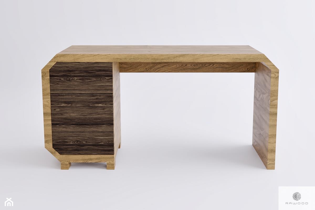 Biurko drewniane sosnowe OMNIS - zdjęcie od RaWood Premium Furniture - Homebook