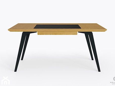 Aranżacje wnętrz - Biuro: Dębowe biurko na metalowych nogach VITA III - RaWood Premium Furniture. Przeglądaj, dodawaj i zapisuj najlepsze zdjęcia, pomysły i inspiracje designerskie. W bazie mamy już prawie milion fotografii!