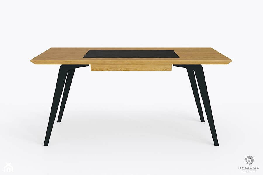 Dębowe biurko na metalowych nogach VITA III - zdjęcie od RaWood Premium Furniture