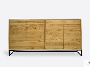 Dębowa komoda z szafkami z drewna litego i metalu MERIS I - zdjęcie od RaWood Premium Furniture