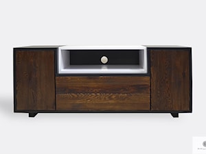 Szafka RTV pod telewizor drewniana nowoczesna do salonu BERGEN - zdjęcie od RaWood Premium Furniture