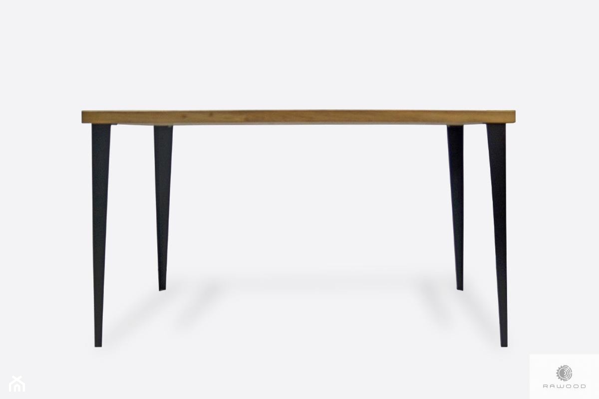 Nowoczesny stół dębowy z metalowymi nogami do jadalni VIVA - zdjęcie od RaWood Premium Furniture - Homebook