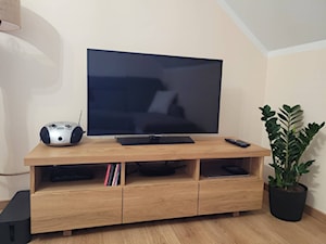 Nowoczesna szafka RTV z drewna dębowego DENAR - zdjęcie od RaWood Premium Furniture
