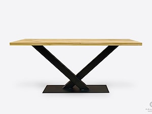 Nowoczesny stół dębowy w stylu loftowym VENTO - zdjęcie od RaWood Premium Furniture