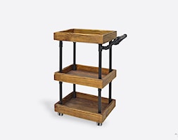 Industrialny wózek fryzjerski na kółkach z drewna litego - zdjęcie od RaWood Premium Furniture - Homebook
