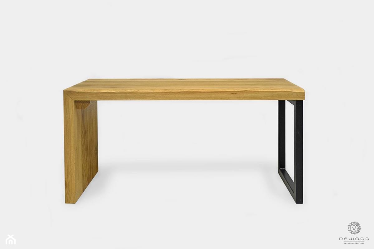 Drewniana ławka bez oparcia do przedpokoju salonu HUGON - zdjęcie od RaWood Premium Furniture - Homebook