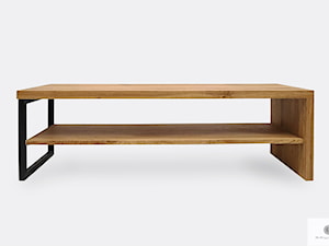 Industrialna ławka dębowa loft do przedpokoju HUGON II - zdjęcie od RaWood Premium Furniture