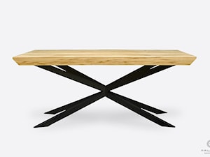 Stół dębowy loft na metalowych nogach do jadalni DEVON - zdjęcie od RaWood Premium Furniture