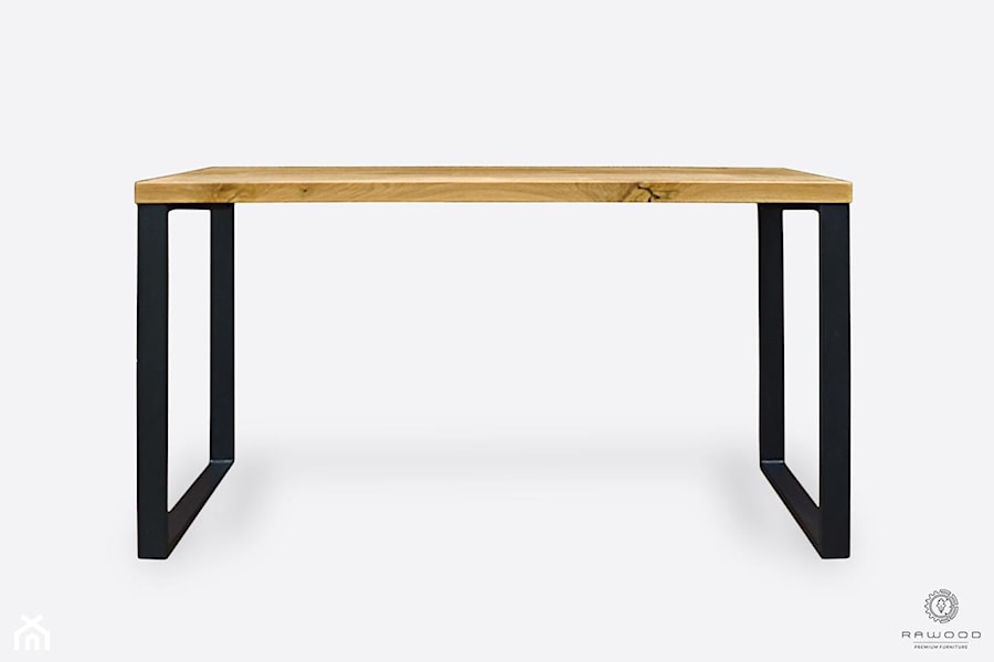 Nowoczesny stół z dębowym blatem loft do jadalni WESTA I - zdjęcie od RaWood Premium Furniture