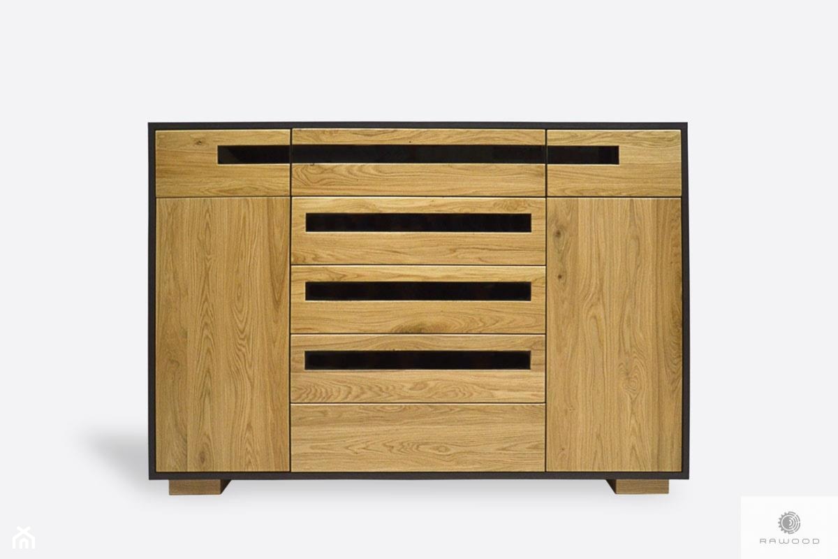 Drewniana komoda z szufladami do salonu pokoju LAGOS I - zdjęcie od RaWood Premium Furniture - Homebook