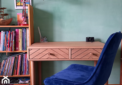 Drewniane biurko z szufladami w stylu skandynawskim AXEL II - zdjęcie od RaWood Premium Furniture