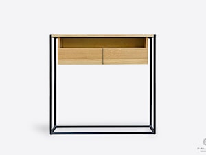Konsola dębowa loft z szufladami do przedpokoju MERIS - zdjęcie od RaWood Premium Furniture