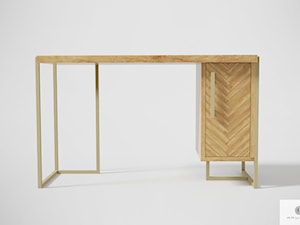 Nowoczesne biurko z litego drewna dębowego CARIN I - zdjęcie od RaWood Premium Furniture