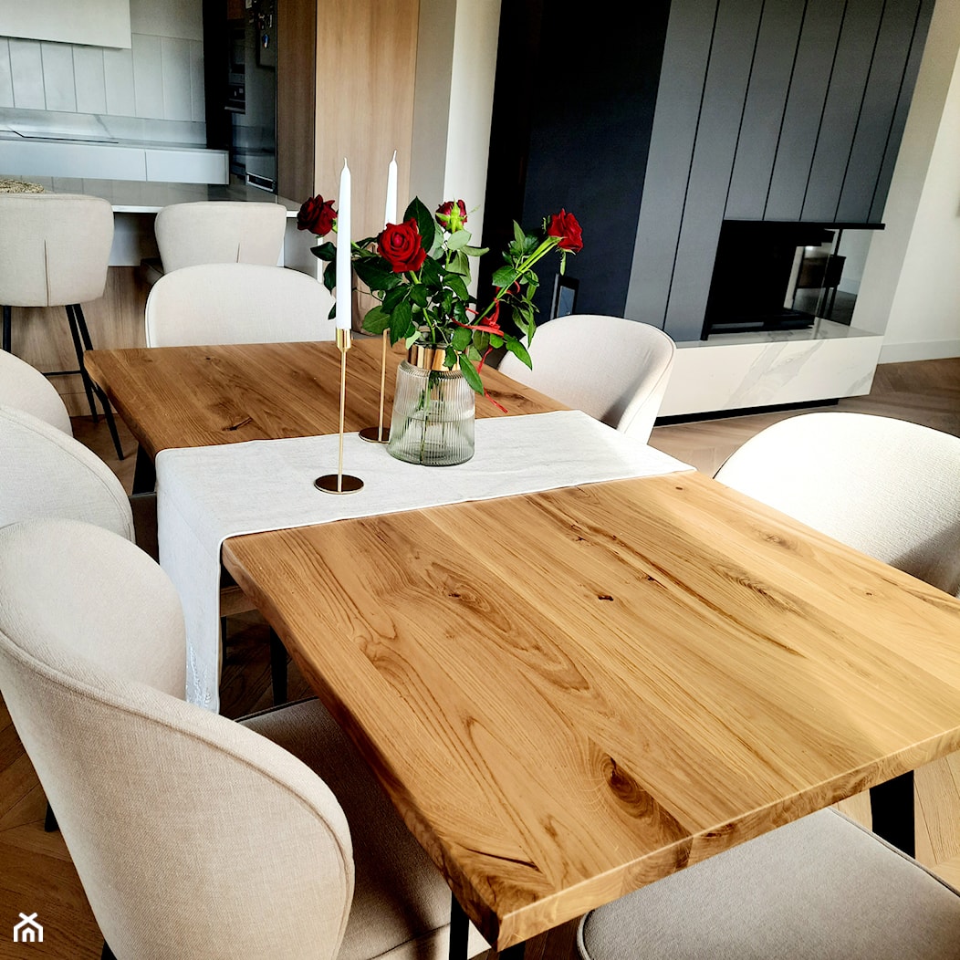 Nowoczesny stół z dębowym blatem VITA II - zdjęcie od RaWood Premium Furniture - Homebook