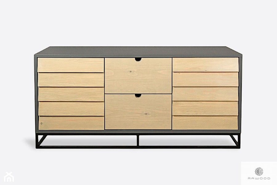 Drewniana komoda szafka RTV z drewna litego ADEO I - zdjęcie od RaWood Premium Furniture
