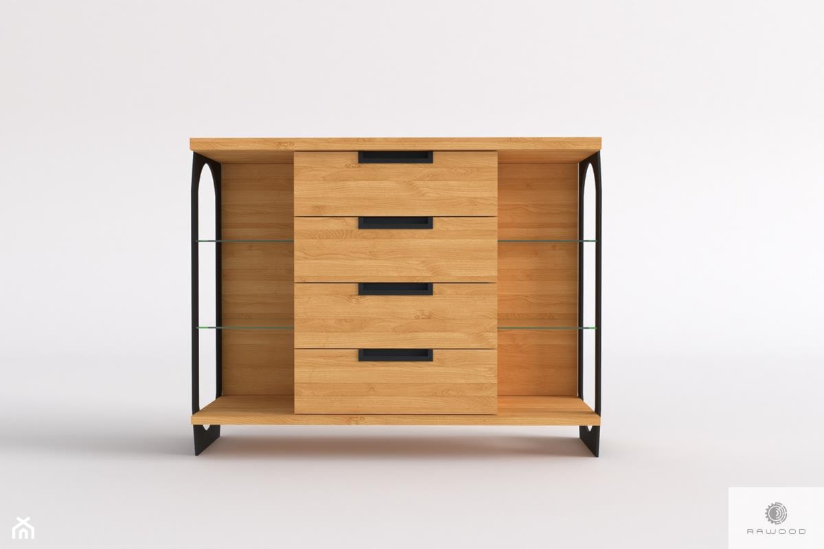 Komoda dębowa z szufladami z drewna litego WALT - zdjęcie od RaWood Premium Furniture - Homebook