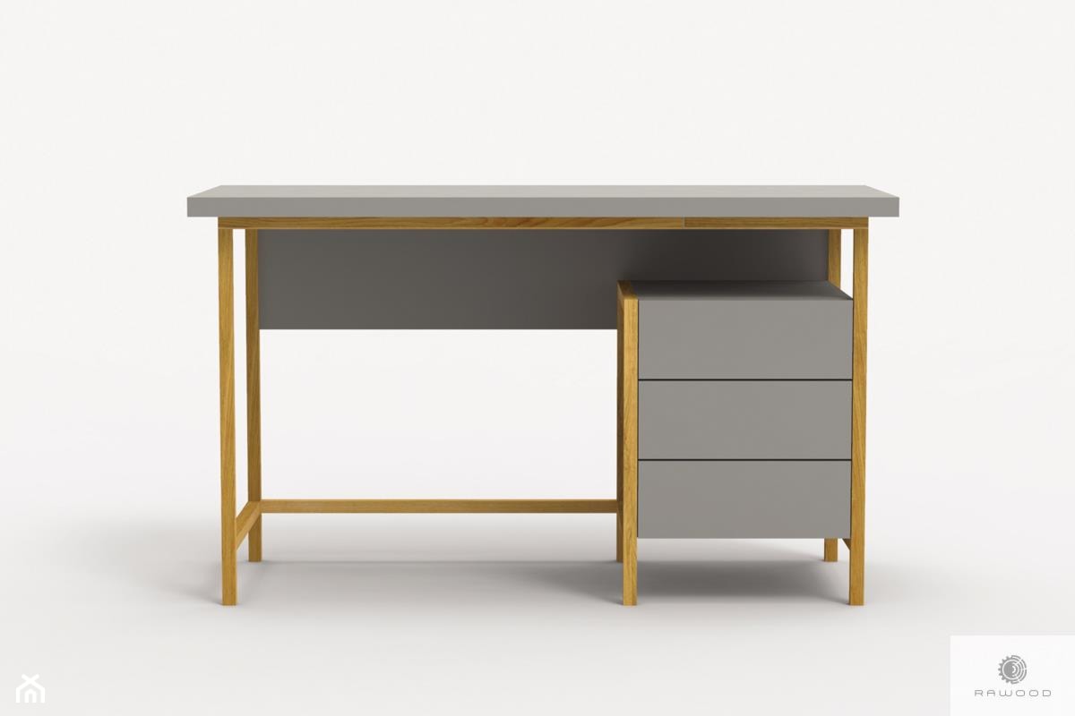 Drewniane biurko z szufladami BOSTON - zdjęcie od RaWood Premium Furniture - Homebook
