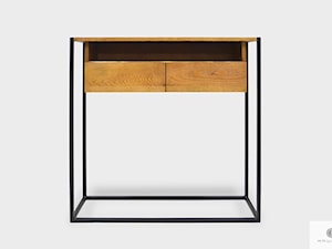 Konsola loft drewniany stolik ekspozycyjny na metalowych nogach - zdjęcie od RaWood Premium Furniture