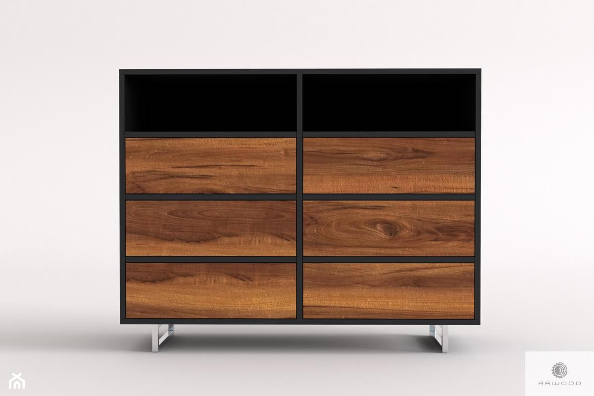 Komoda z drewna litego z szufladami nowoczesna NESCA II - zdjęcie od RaWood Premium Furniture - Homebook