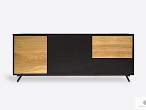 Nowoczesna drewniana szafka RTV pod telewizor do salonu CARLA - zdjęcie od RaWood Premium Furniture