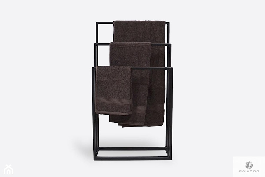 Nowoczesny wieszak na ręczniki loft metalowy do łazienki - zdjęcie od RaWood Premium Furniture