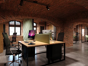 Projekt biura w Olsztynie - Wnętrza publiczne, styl industrialny - zdjęcie od gdarchitekci