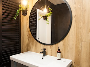 _07 - Mała bez okna z lustrem łazienka, styl rustykalny - zdjęcie od Pracownia Projektowa Natalia Kedzior
