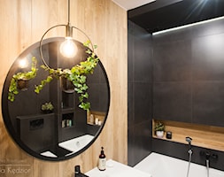 _07 - Mała bez okna z lustrem łazienka, styl skandynawski - zdjęcie od Pracownia Projektowa Natalia Kedzior - Homebook