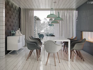 Kat_Modern Look - Średnia czarna jadalnia jako osobne pomieszczenie, styl nowoczesny - zdjęcie od SWSTUDIO