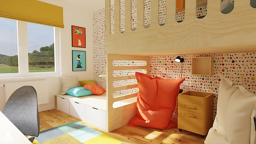 pokój z antresolą - zdjęcie od Pracownia BM - wnętrza dziecięce, meble