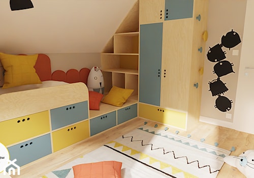 Pokój Franka z meblami ze sklejki - zdjęcie od Pracownia BM - wnętrza dziecięce, meble