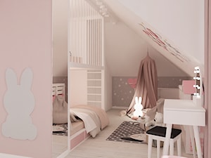 Pokój Kornelki z motywem króliczków - zdjęcie od Pracownia BM - wnętrza dziecięce, meble