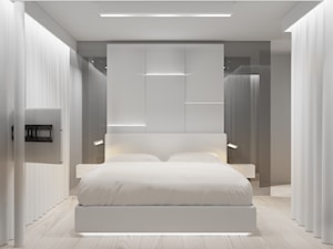 PROJEKT 6 - Mała sypialnia, styl nowoczesny - zdjęcie od muc&scott interiors