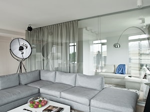 PROJEKT 3 - Średni biały salon, styl nowoczesny - zdjęcie od muc&scott interiors