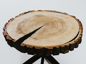 Stolik okrągły topolowy B, kolekcja LATA W SŁOJACH - zdjęcie od ForRest-Concept