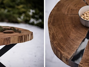 Stolik kawowy dębowy, kolekcja LATA W SŁOJACH - zdjęcie od ForRest-Concept